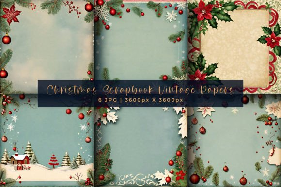 Download Christmas Scrapbook Vintage Papers - Scrapbook Collection