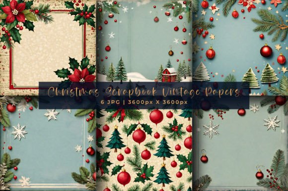 Download Christmas Scrapbook Vintage Papers - Scrapbook Collection