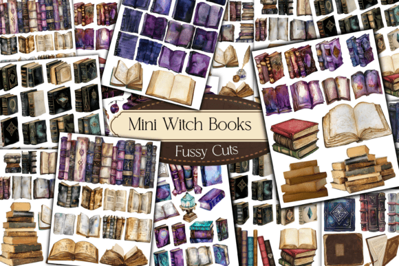 Download Witch Mini Books Fussy Cut Sheets - Fussy cut Collection
