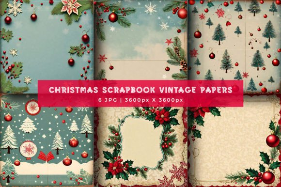 Download Christmas Scrapbook Vintage Papers - Scrapbook Collection