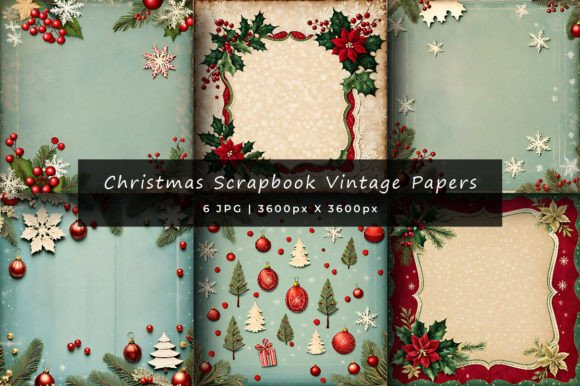 Download Christmas Scrapbook Vintage Papers - Scrapbook Collection