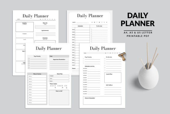 Download Printable Daily Planner Bundle Pack - Printable daily planner Collection
