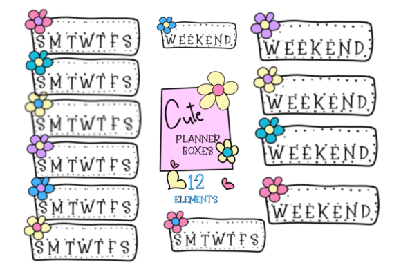Download Cute Planner Boxes - Cute planner Collection