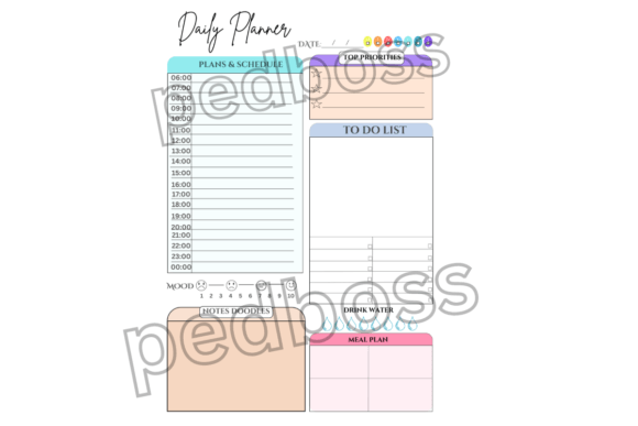Download Printable Daily Planner (PDF, 8.5x11.7") - Printable daily planner Collection