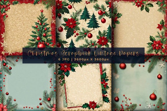 Download Christmas Scrapbook Vintage Papers - Scrapbook Collection
