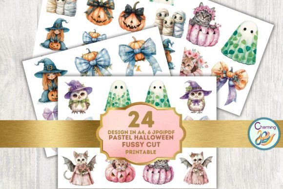 Download Fussy Cut: Vintage Watercolor Halloween - Fussy cut Collection