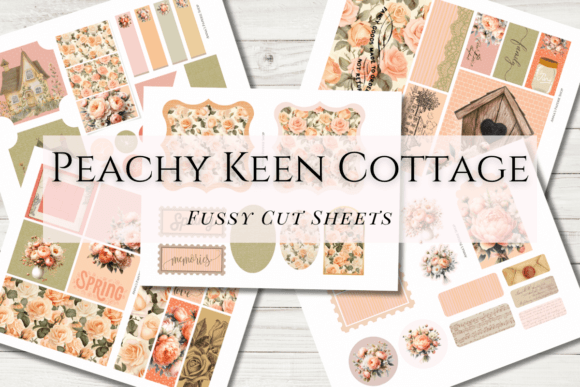 Download Peachy Keen Cottage Fussy Cut Sheets - Fussy cut Collection