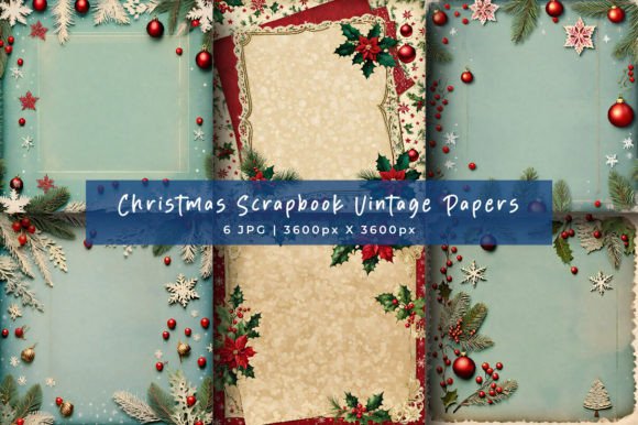 Download Christmas Scrapbook Vintage Papers - Scrapbook Collection