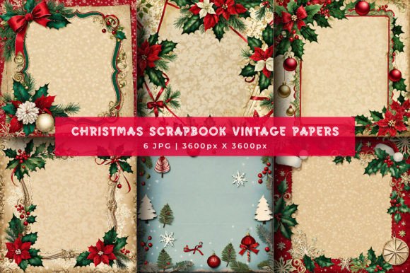 Download Christmas Scrapbook Vintage Papers - Scrapbook Collection