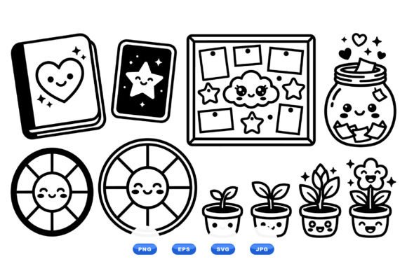 Download Kawaii Cute Planner Icons Pack - Premium Resources