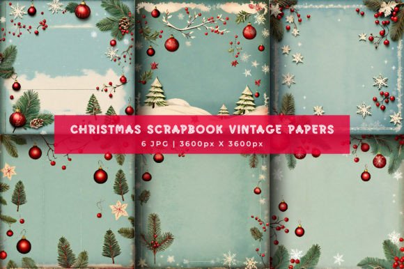 Download Christmas Scrapbook Vintage Papers - Scrapbook Collection